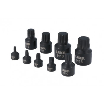 LASER Spline Socket Bit Set - Low Profile