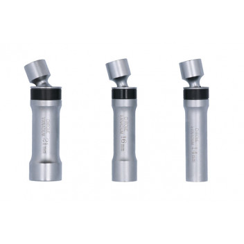 LASER Universal Joint Spark Plug Socket Set 3/8D 3pc"