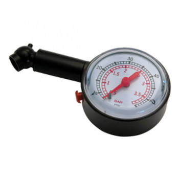 Tyre pressure gauge 0,5/3,5 bar clock face dial
