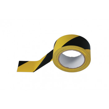 CONNECT Black & Yellow Barrier Tape 50mm x 33m Adhesive 1pc