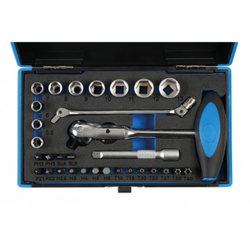 LASER Roto Lock Socket/Bit Set 1/4D"