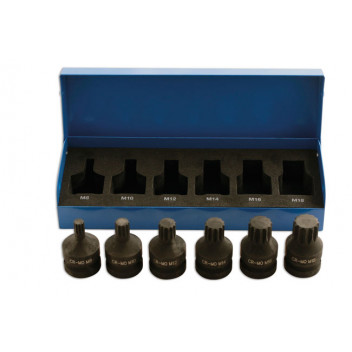LASER Spline Bit Set - 1/2D 6pc"