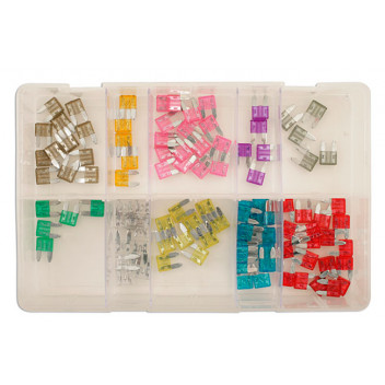 CONNECT Assorted Mini Blade Fuses Box (100)