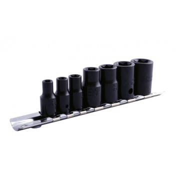 LASER Star Socket Set - 3/8D & 1/4"D 7pc"