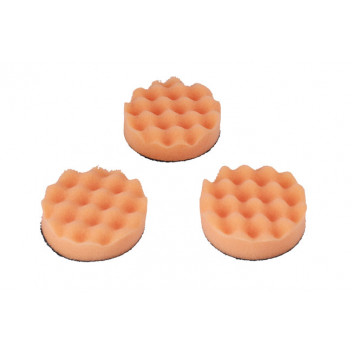 CONNECT Polishing Corrugated Velcro Orange Pad 3pc