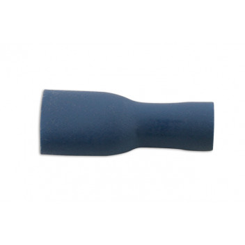 CONNECT Female Fully Ins. Push-On 4.8mm Blue Pk 100