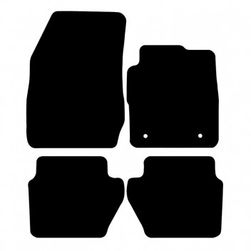 Carpet Mat Set FORD FIESTA MK7 09>11 OVAL FIXING (4 PIECE +