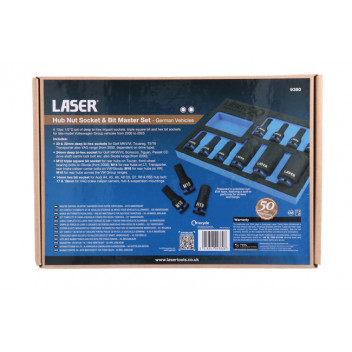 LASER Hub Nut Socket & Bit Master Set for German Vehicles -