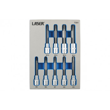 LASER Tamperproof Ribe Bit Set 9pc