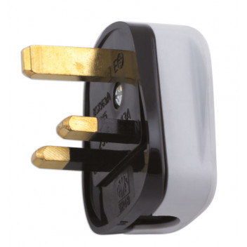 CONNECT High Impact White Plug Tops 13-Amp Pack 10