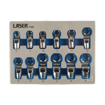 LASER Flexible Crows Foot Wrench Set 3/8D 12pc"