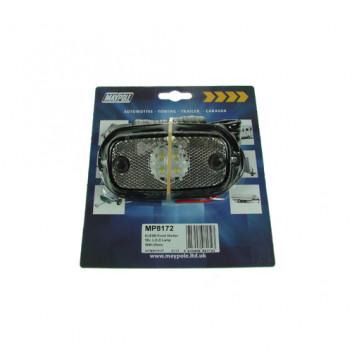 Perei 12/24V Clear LED Front Marker Lamp DP