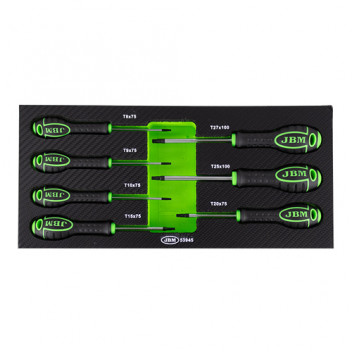 Set Of 7 Torx Screwdrivers Eva Tray - Carbon Finish