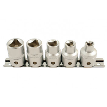 LASER Triangular Socket Set 1/2D 5pc"