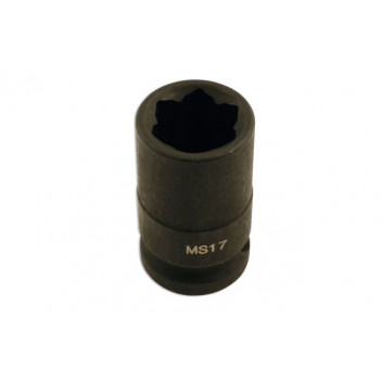 LASER Wheel Nut Socket Convex 17mm