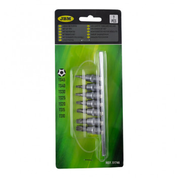 7 Pieces Bit Socket Set Ts 5-Point Tamper-Proof