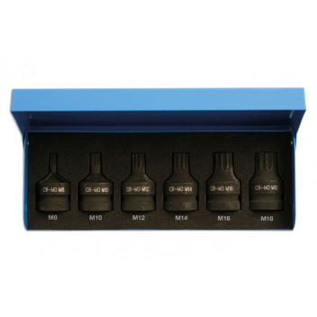 LASER Spline Bit Set - 1/2D 6pc"