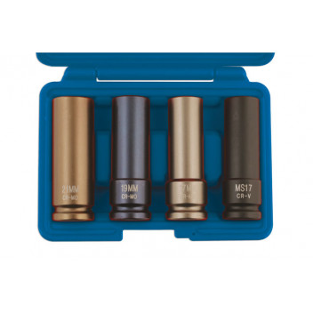 LASER Wheel Nut Socket Set 4pc
