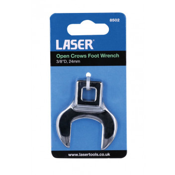 LASER Open Crows Foot Wrench - 3/8D 24mm"