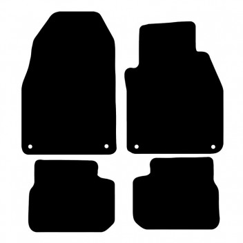 Carpet Mat Set Saab 9-3 2002> (4 Clips)