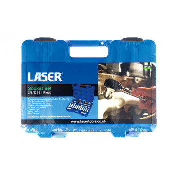 LASER BF Socket Set - 3/8D 34pc"