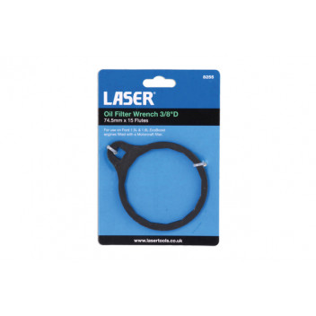 LASER OIL FILTER WRENCH 3/8D 74.5MM X 15 FLUTES"