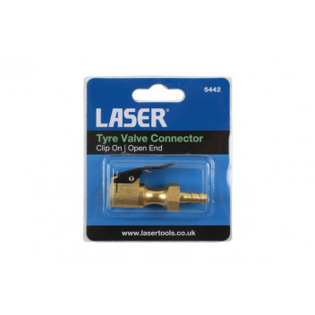 LASER Tyre Valve Connector Clip On/Open End