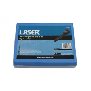 LASER Star Impact Bit Set 12pc 1/4D"