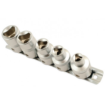 LASER Triangular Socket Set 1/2D 5pc"