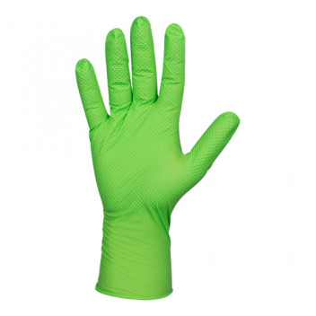 Green Disposable Nitrile Gloves T:L 7,0Mil (100 Pcs) Diamond