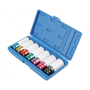 LASER Alloy Wheel Nut Socket Set 7pc 1/2D"