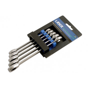 LASER Ratchet Ring Spanner Set 5pc