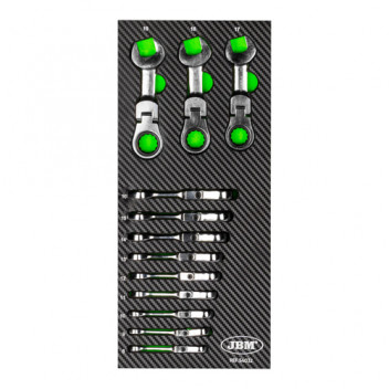 Module Of 12 Mini Combination Spanners With Ratchet Joint