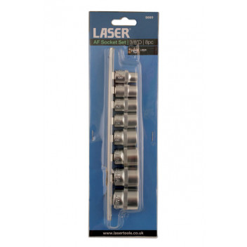 LASER AF Socket Set 3/8D 8pc"