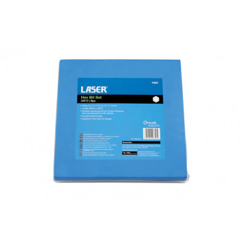 LASER Hex Bit Set 3/8D 9pc"