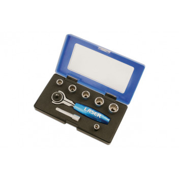 LASER Alldrive Socket Set 1/4D 8pc"