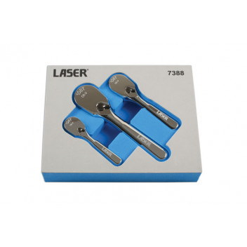 LASER Stubby Ratchet Set 3pc 108 Teeth