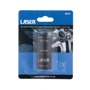 LASER Double Ended Damaged Wheel Nut Socket 20.5x21.5mm