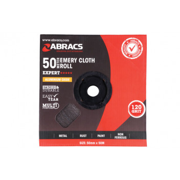 CONNECT Abracs Emery Roll 50mm x 50m x P120 Box 1