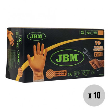 (SINGLE) X-Large Orange Diamond Grip Nitrile Gloves 7ml
