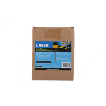 LASER Wall Mounted Magnetic Retractable Barrier 3m x48mm