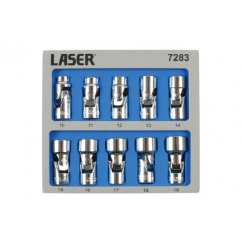 LASER Universal Joint Socket Set 3/8D  10pc"