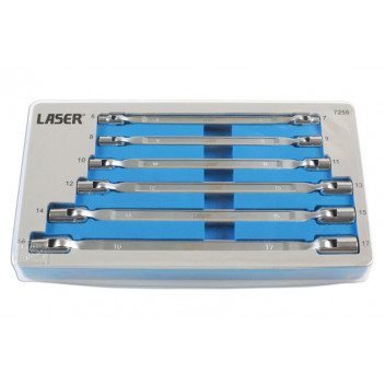 LASER Double Flexible Socket Wrench Set 6pc