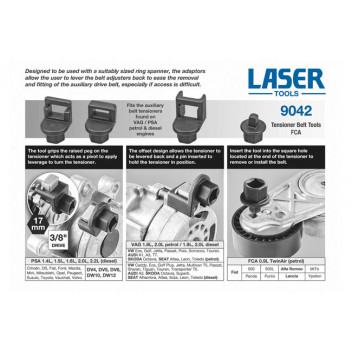 LASER Belt Tensioner Tools - PSA, VAG, FCA