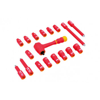 LASER Insulated Socket Set 1/4D 18pc"