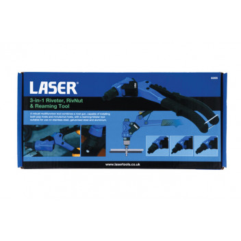 LASER 3-in-1 Riveter,RivNut & Reaming Tool