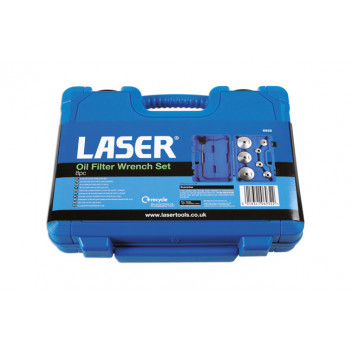 LASER Oil Filter Wrench Set 8pc