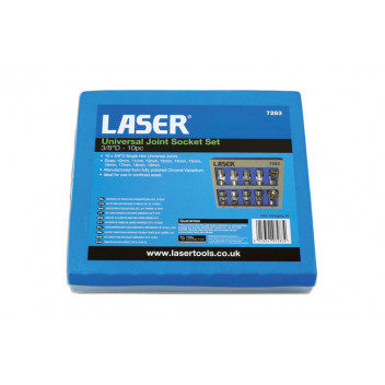 LASER Universal Joint Socket Set 3/8D  10pc"