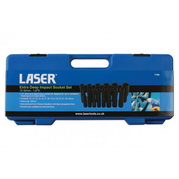 LASER Extra Deep Impact Socket Set 1/2 D14PC"