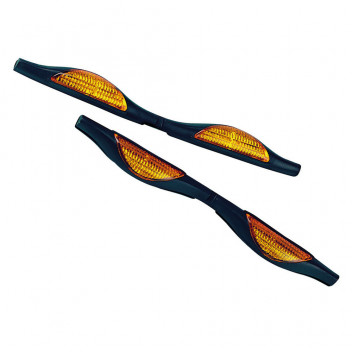 Door Guards Protectors AMBER ''WAVE''  (1 PAIR) REFLECTOR AL